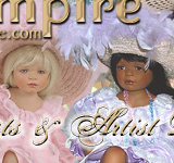 The Doll Empire presents The Glamorous World of Doll Artists and Artist Dolls with high quality graphics of one of a kind OOAK studio artist original dolls, limited edition artist dolls and artist edition dolls in porcelain, bisque, resin, vinyl, silicone, wax over porcelain.